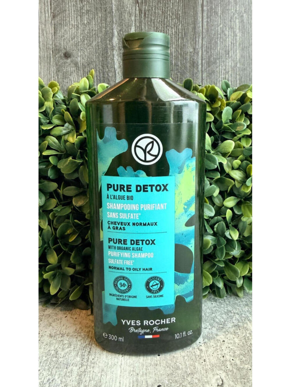Yves Rocher PURE DETOX Shampoo with Organic Algae Sulfate Free
